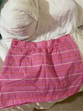 Vineyard Vines Pink and Orange Patterned Mini Skirt